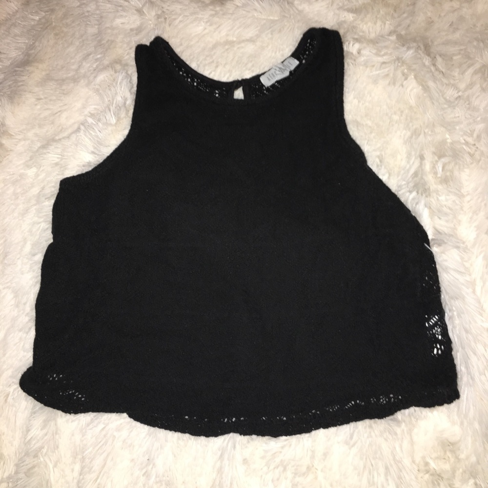 A black crop top
